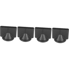 WOONEKY Set of 4 Hair Dryer Nozzle Holder Wall Hair Dryer Nozzle Attachment Diffuser Attachment Comb Organiser Holder Nozzle for Hair Dryer Nozzle Hair Dryer Styling Tool ABS Black