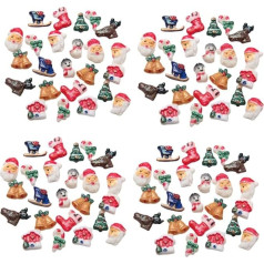 Toyvian Pack of 200 Christmas mini accessories, Christmas decoration, mobile phone accessories, phone protection, decoration, nail art pendant, DIY accessories, DIY decoration, manicure pendant, nail
