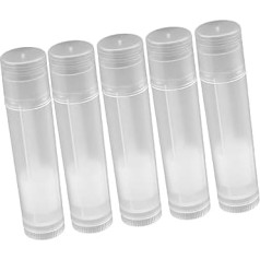 Verdant Touch Leerer Lippenstift-Behälter, Konjac-Faser, Gesichtsreinigungs-Schwamm, 100 Stück, 5 ml, transparent, schwarz, weiß, leerer Lippenstift, Lippenbalsam, Behälter.