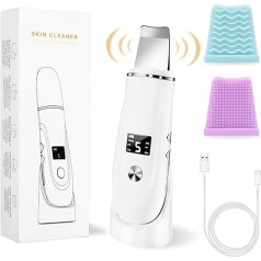 Skin Scrubber Face, 4-in-1 Skin Spatula, Face Scrubber Spatula for Deep Cleansing, Blackhead Remover, Pore Cleaner, USB Charger & Wireless Rechargeable