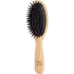 Tek big oval hair brush in ash wood with boar bristles - Handmade in Italy