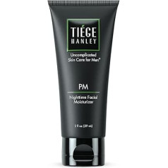 Tiege Hanley Bedtime Moisturiser for Men (PM) | Restore & Replenish Skin at Night | Face Night Lotion | For Dry or Sensitive Skin | Unscented | 2 Ounces