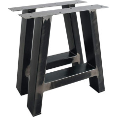 Bestloft.de BestLoft® A-Runners Transparent Coated Table Runners A-Shape Industrial Design Table Base Frame, Sledge Frame, Depth 8 cm x Width 40 cm x Height 43 cm, Transparent, 1 Pair (2 Pieces)