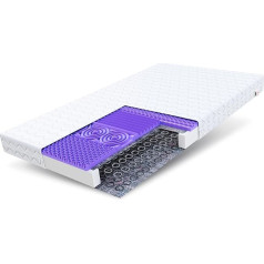 FDM ALBA Children's Mattress 80 x 180 cm Bonell Spring Mattress 13 cm Height H2 (Medium Soft) Hardness Baby Mattress Polyurethane Foam HR Foam Children's Bed Mattress