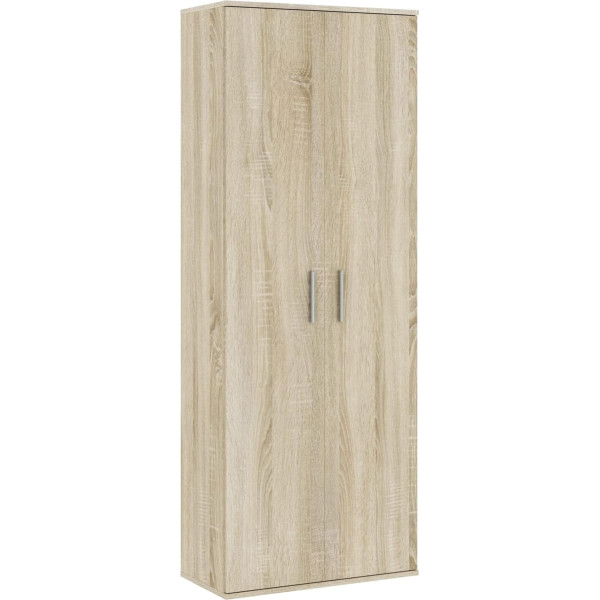 Oggi Carpino Wardrobe, 2-Door Wardrobe, Multi-Purpose Cabinet, Practical and Solid Two-Door Utility Cabinet for Different Rooms, 184.7 x 69.2 cm (H x W), Sonoma Oak