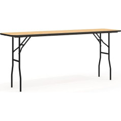 Flash Furniture 18'' x 72'' Rectangular Wood Folding Training/Seminar Table with Smooth Clear Coated Finished Top