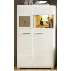 Möbelando Kathlin II Display Cabinet Wooden Display Cabinet Glass Display Cabinet Standing Display Cabinet