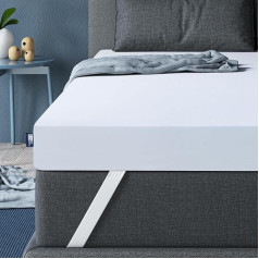 Bedstory Topper 100 x 200.5 cm Two Hardness Levels H3 & H2 Gel Topper, Breathable Mattress Topper Soft