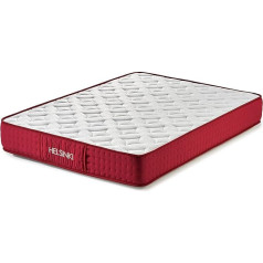 Imperial Confort Helsinki 25 Viscoelastic Mattress, Viscographic Foam Stretch 3D Airfresh Fabric, White/Red, 90 x 200 cm