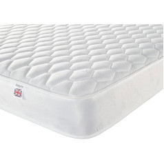 Aspire Beds Hexa-Dream Hybrid + Sprung & Eco Foam, Medium Hardness, Excellent Economy Mattress, Memory Polyurethane Foam, White, Small Double
