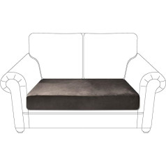 ‎Rosnek Rosnek Sofa Seat Cushion Cover, Velvet Sofa Cover, Stretch Couch Cover, Sofa Cover for Sofa Cover, L Shape, Corner Sofa, Sofa Seat Cushion 2-Seater, 1 Piece, Brown