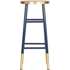 Safavieh Glam Bar & Counter Stool, Navy and Gold