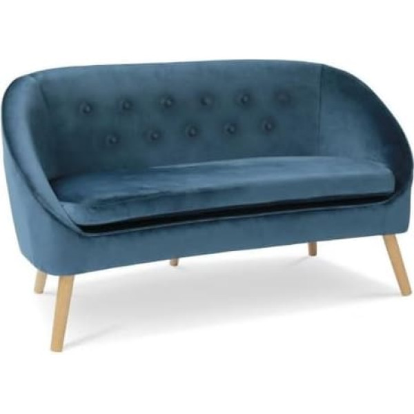 Idmarket - Sonia Blue Velour Sofa Bench