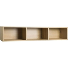 Composad Mundi Wall Cabinet with 3 Compartments, Living Room Furniture, Modern and Elegant, (W x H x D) 25 x 123.2 x 30 cm, Honey Oak Colour, Made in Italy
