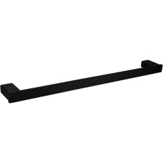 Casewind Stainless Steel Single Towel Bar Towel Holder Rail, Black finished Wall Mounted Bathroom Accessories American Cool Simple Elegant, L60cm