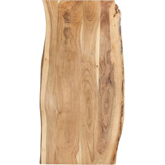 Vidaxl Solid Wood Table Top, Solid Wood Acacia Panel with Wane, 120 x (50-60) x 2.5 cm