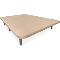 ‎Homey Homey - Extra Reinforced 3D Upholstery Foot High Stability with Reinforcement Bars and 6 Metal Threaded Legs of 27 cm (90 x 190 cm) Beige