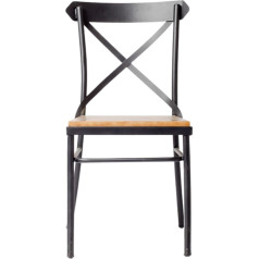 Addecor Dining Chairs in Black | Made of Iron and Solid Wood | 85 x 40 x 46 cm | Nebraska Model | Loft Style Environments | Nordic Chair