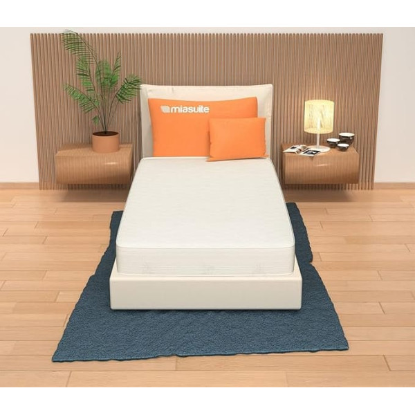 Miasuite I Sogni Italiani Mattress 70 x 170 cm, height 14 cm, made of WaterFoam. AloeVera fabric, dimensionally stable, anti-allergic and anti-mite, medium stiffness