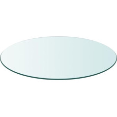 Festnight Glass Table Top Round 70 cm Glass Top Glass Table Replacement Part Glass Table Top Transparent