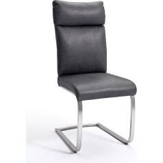 123Wohndesign Rabea Swinging Chair Cantilever Chair Grey Set of 2