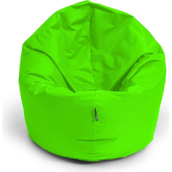 Bubibag Bean Bag, 2-in-1 Function Seat Cushion with EPS Polystyrene Filling, 32 Colours, Floor Cushion, Armchair, Sofa (145 cm, Neon Green)