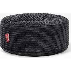 Lounge Pug , Pouf Stool Corduroy Black