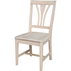 Ic International Concepts International Concepts 1 pair of FanBack chairs, unpainted