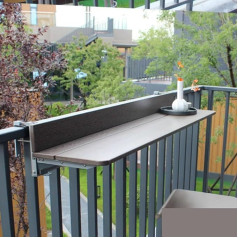 ‎Generisch Moderner faltbarer Schreibtisch für Wohnung, Terrasse, platzsparend, Balkonmöbel mit wandmontiertem schwebendem Design