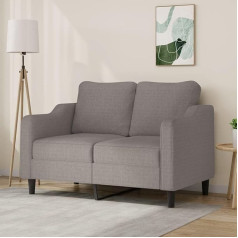 Mengtu 2-Sitzer-Sofa Dopplesofa Sofa Couch Loungesofa Relaxsofa Gästesofa Loveseat Sofa Polstersofafür Wohnzimmer Schlafzimmer Gästezimmer Taupe 140 cm Stoff