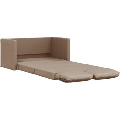 ‎Vidaxl vidaXL Floor Sofa, Folding Floor Bed Sofa with Sleep Function, Sofa Bed with Metal Frame, Folding Sofa Bed for Living Room, Bedroom, Cappuccino Brown Fabric