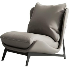 Athuah MGWYE Single Sofa Chair Balcony Couch Couch Bedroom Room Small Sofa Stool (Color : Argento, Size : Light Grey)