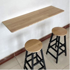 Generisch Zusammenklappbarer Schreibtisch für kleine Räume, Wandmontage, Frühstücksbartisch mit Klappblättern, Esstisch, Schreibtisch für Heimbüro und Waschküche, platzsparender Wandschreibtisch (203,2 x 50,8