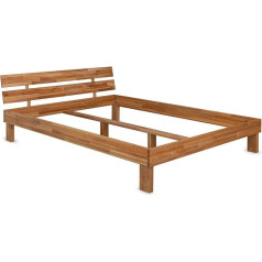 ‎Staboos Staboos Jule Solid Beech Wooden Bed - Bed Frame in Various Sizes - Single or Double Bed - Oiled Beds - Solid Wood Bed - 180 x 200 cm