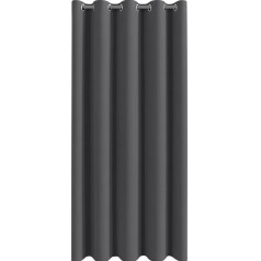 Panovous Dressing Room with Curtain - Screen Curtains Separation - Room Divider Curtain Opaque with Eyelets for Office Home Bedroom L 254 x H 240 cm, Grey, 1 Panel