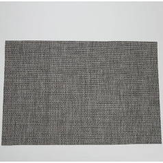 Amdxd 4er Set Tischsets Abwaschbar Natur Quadratisch, 70% PVC+30% PET Platzset Vintage Geflochten Anti-Rutsch, Tischuntersetzer Abwaschbar Weihnachten Dunkel Grau Silber für Speisetisch, 45x30CM