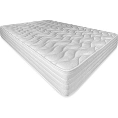 Somnia Descanso - Sena Reversible Memory Foam Mattress (Winter Summer Face), Firm, Medium Hardness, Thickness 30 cm, Anti-Dust Mite, Antibacterial and Hypoallergenic, 160 x 200 cm
