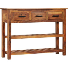 Vidaxl Solid Acacia Wood Sideboard with 3 Drawers Chest of Drawers Sideboard Cabinet Side Cabinet Console Table Hallway Cabinet 110 x 30 x 80 cm