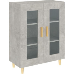 Vidaxl Sideboard Chest of Drawers Multi-Purpose Cabinet Standing Cabinet Living Room Cabinet Concrete Grey 69.5 x 34 x 90 cm Wood Material