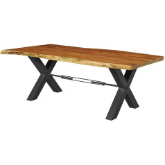 Massivmoebel24.De Iron Label #187 Dining Table 220 x 110 cm X-Legs