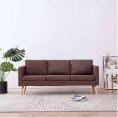 Moonairy 3 Seater Sofa, Floor Sofa, Chaise Longue, Small Sofa, Couch, Cab Sofa, Relaxing Sofa, Sofas & Couches, Living Room Sofa, for Teenagers Room, Brown Fabric