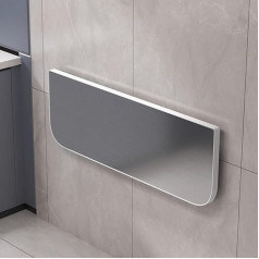 Generisch Klappbarer Frühstücksbartisch aus Edelstahl, wandmontiert, platzsparend, kleiner Schreibtisch für Zuhause, Büro, Geschenk (110 x 40 cm)