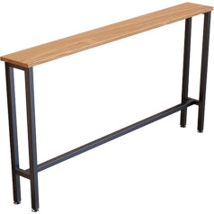 GVBJIUAXJM Kitchen Breakfast Table, 125 cm Very Narrow Long Bar Table, Industrial Sofa Table, Slim Side Table with Metal Frame for Behind Couch, Living Room, Entryway (Size: 125 x 15 x 90 cm, Colour: