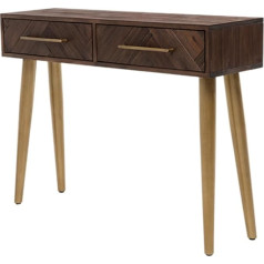 Generisch Massivholz Konsolentisch mit Schublade Aufbewahrung Schmaler Sofatisch für Flur Eingang Wohnzimmer Couchtisch mit Fußpolster Design