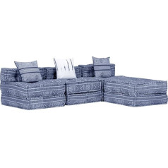 Vidaxl 3 Seater Indigo Modular Sofa