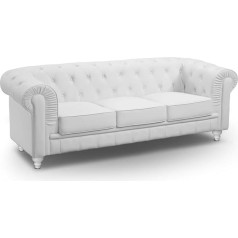 Menzzo Grand Canapé Chesterfield 3 seater sofa White