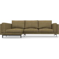 Comfortly Nockeby 2 Seater Sofa with Left Chaise Lounge Slipcover, Handmade, Compatible with Nickelby Sofa with Chaise Longue, Left Side, Covers Only (Crown, Olive)