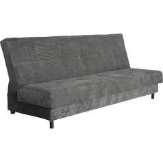Mirjan24 Enduro XIV Cord Sofa Bed with Bed Box, 3-Seater Sofa, Couch with Sleep Function and Bed Function, Lounge Sofa, Living Landscape, Sofa Bed, Upholstered Sofa (Poso 22)