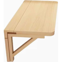 Generisch Klapptisch aus Massivholz, wandmontiert, mit Blättern, Esstisch für Küche und Esszimmer, Heimbüro, klein, faltbar, Werkbank, Computertisch, 50 x 120 cm