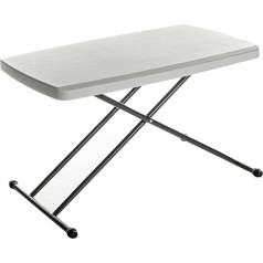 Iceberg 65490 Indestructible Too 1200 Series Resin Personal Folding Table 30 x 20 Platinum